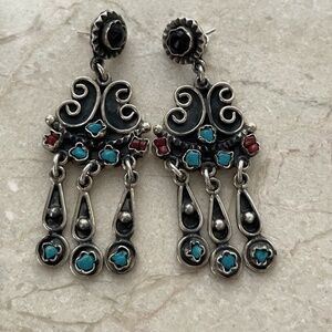 SILVER CHANDELIER EARRINGS